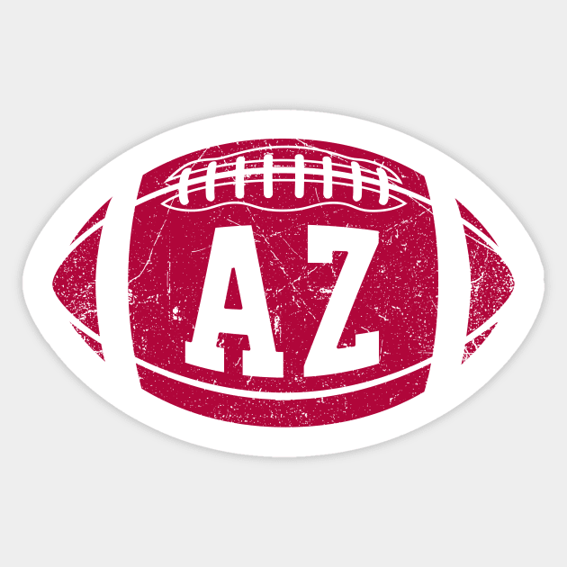 AZ Retro Football - White Sticker by KFig21